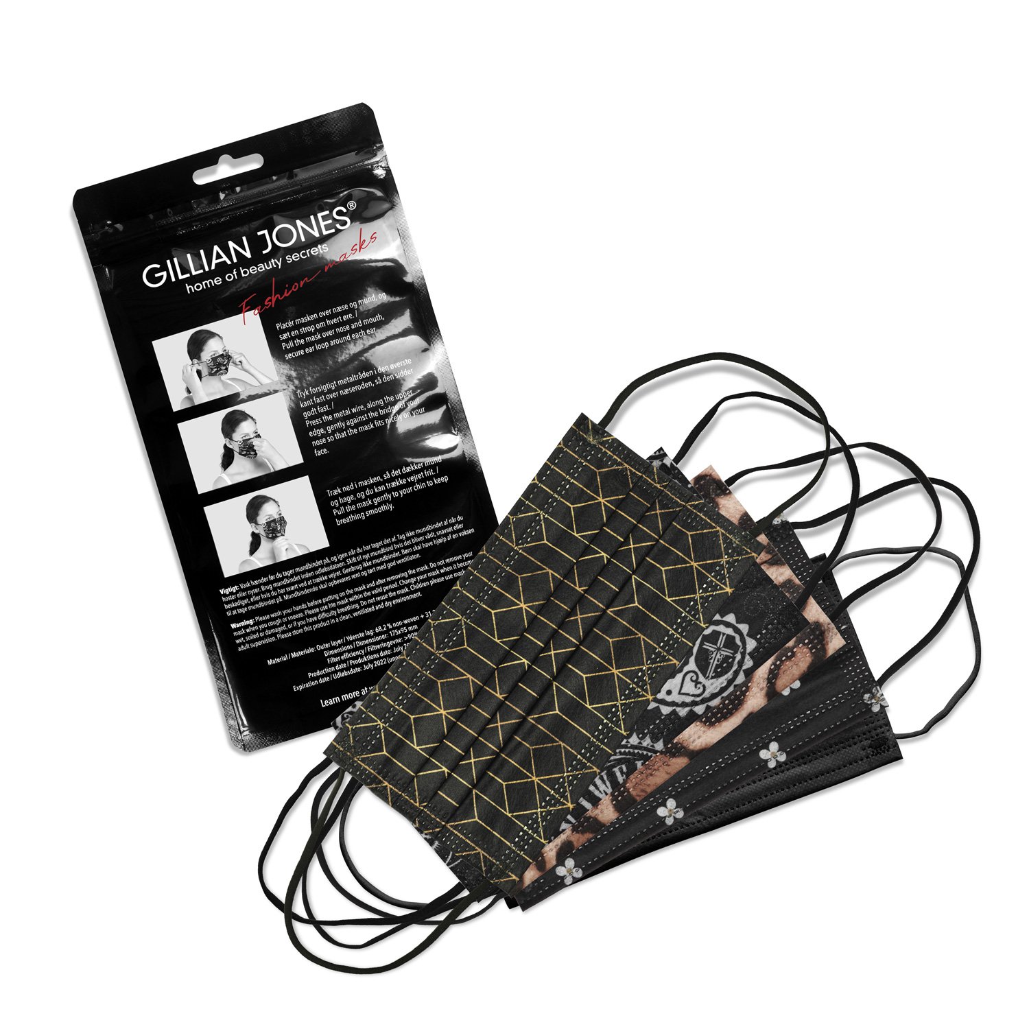 Gillian Jones - 10 Pcs Fashion Face Mask - Assorted