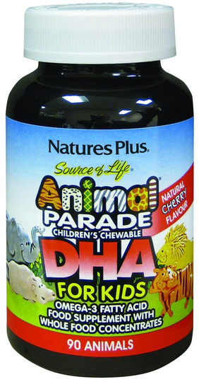 Nature's Plus Animal Parade DHA for Kids, Cherry, 90 Chewables
