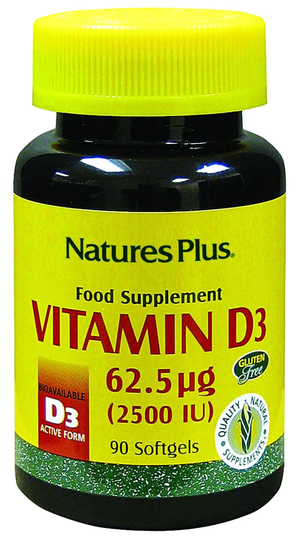 Nature's Plus Vitamin D3, 2500iu, 90 SoftGels