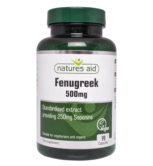 Natures Aid Fenugreek 500mg, 90 Capsules