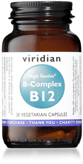 Viridian High Twelve B-Complex B12, 30 VCapsules