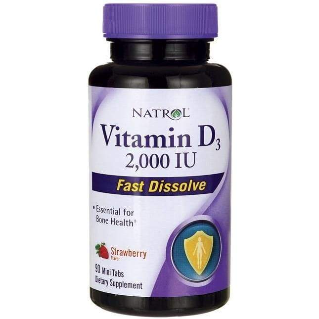 Vitamin D3 Fast Dissolve, 2000IU - 90 tablets