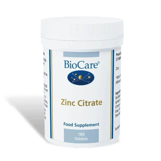 BioCare Zinc Citrate, 15mg, 180 Tablets