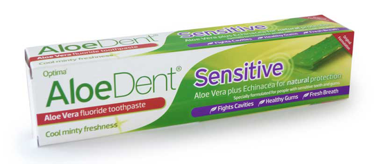 Aloe Dent Sensitive Fluoride Toothpaste, 100ml