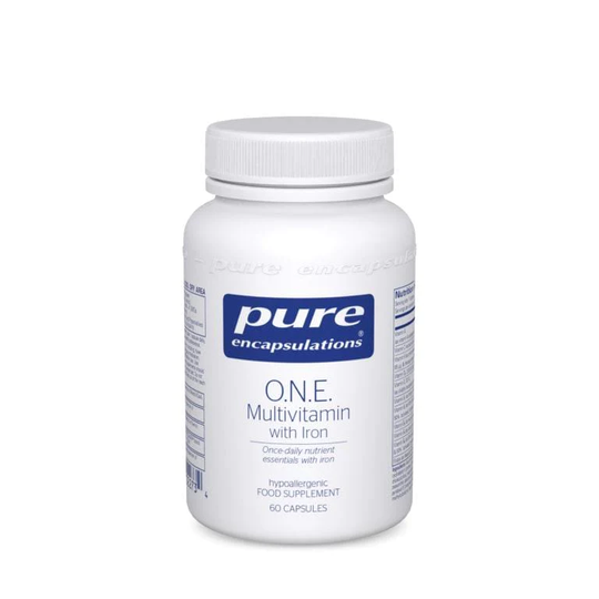 Pure Encapsulations O.N.E. Multivitamin with Iron, 60 Capsules