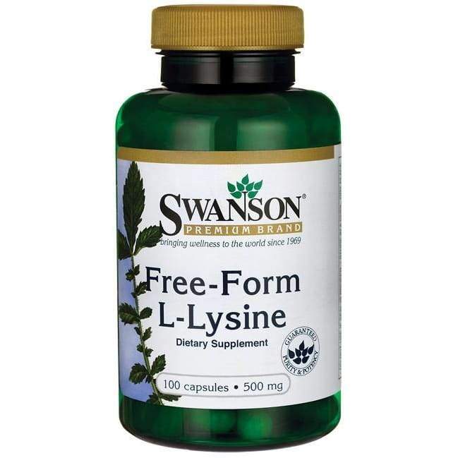 L-Lysine, 500mg Free-Form - 100 caps