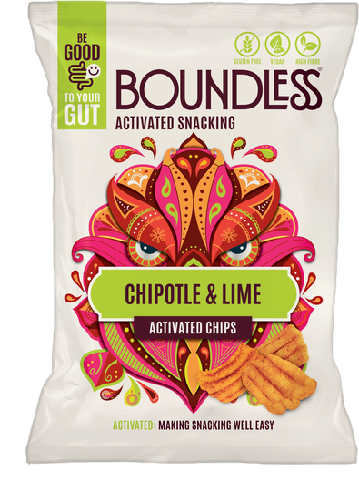 Boundless Activated Snacking- Chipotle and Lime Activated Chips, Sharing Bag 80gr