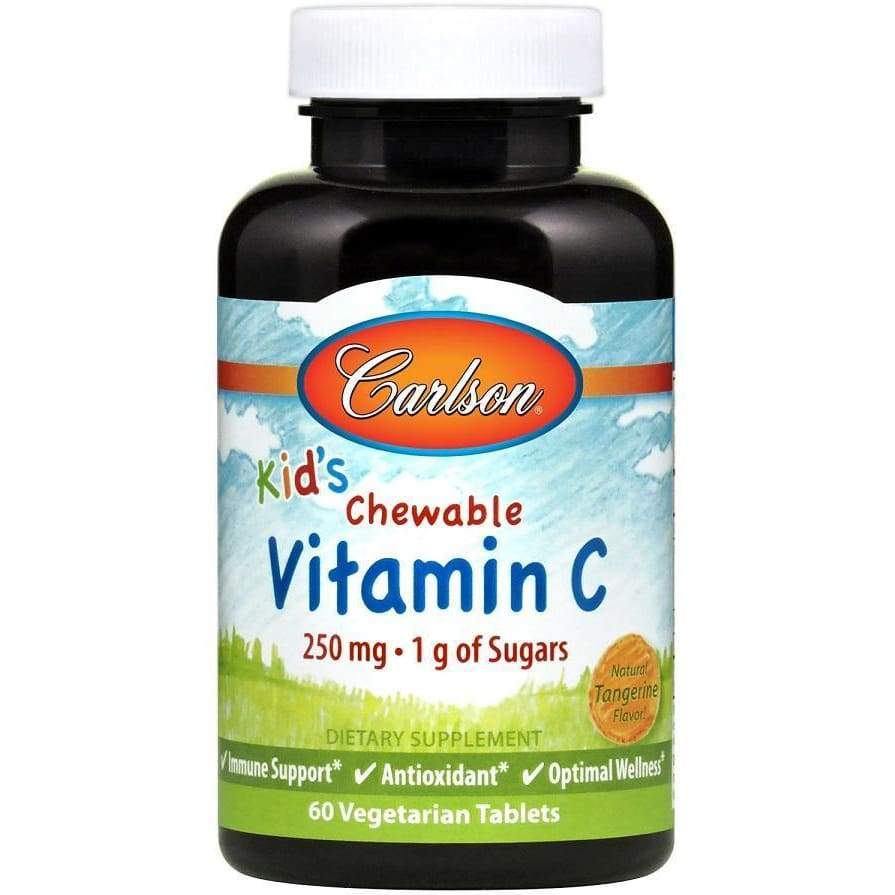 Kid's Chewable Vitamin C, 250mg Natural Tangerine - 60 vegetarian tabs