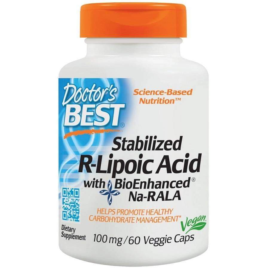 Stabilized R-Lipoic Acid with BioEnhanced Na-RALA, 100mg - 60 vcaps