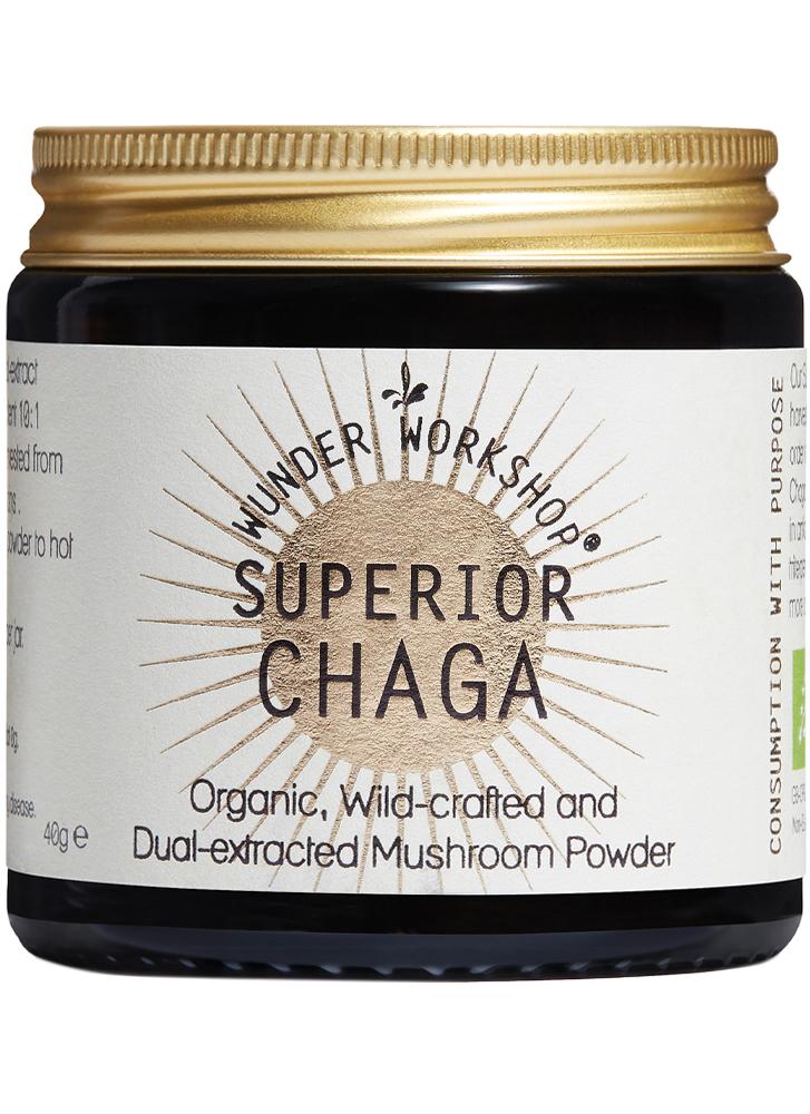 Wunder Workshop Superior Chaga Wild Crafted & Dual Extracted Mushroom Powder