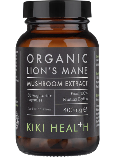 KIKI Health Organic Lion's Mane Extract Mushroom 60 Vegicaps