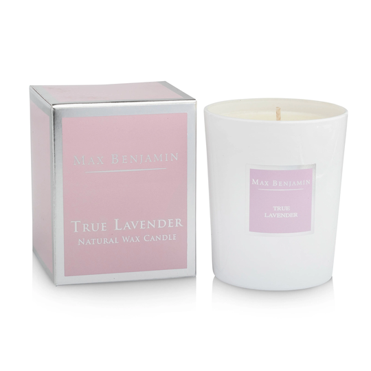 Max Benjamin - Classic True Lavender Scented Glass Candle, 190g