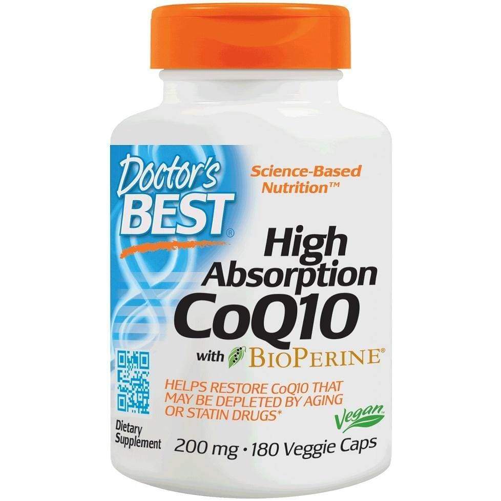 High Absorption CoQ10 with BioPerine, 200mg - 180 vcaps