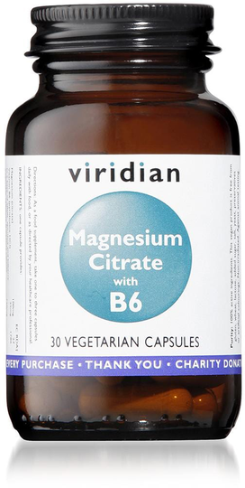 Viridian Magnesium Citrate with B6, 30 VCapsules