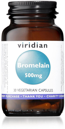 Viridian Bromelain, 500mg, 30 VCapsules