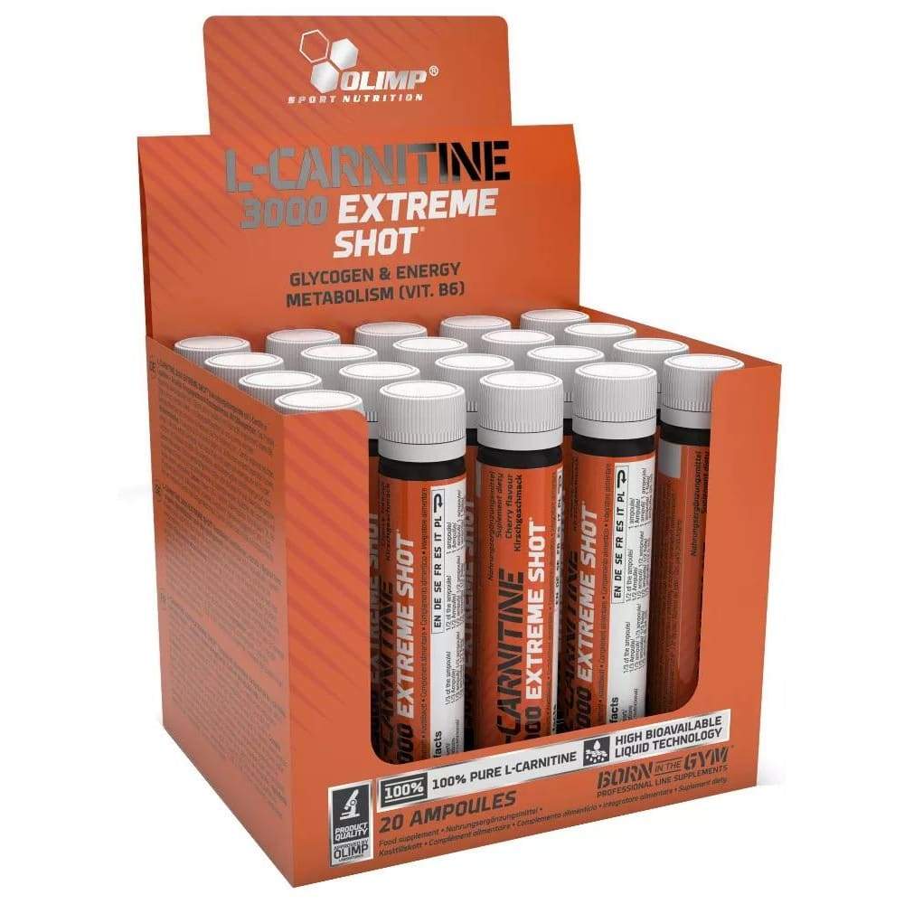 L-Carnitine 3000 Extreme Shot, Orange - 20 x 25 ml.