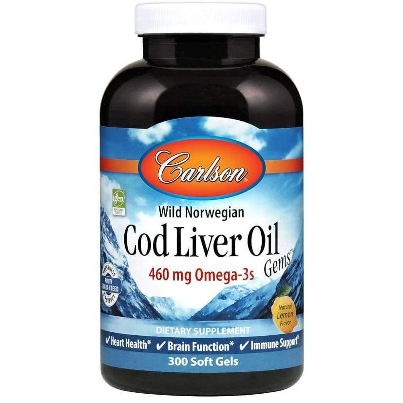 Wild Norwegian Cod Liver Oil Gems, 460mg - 300 softgels