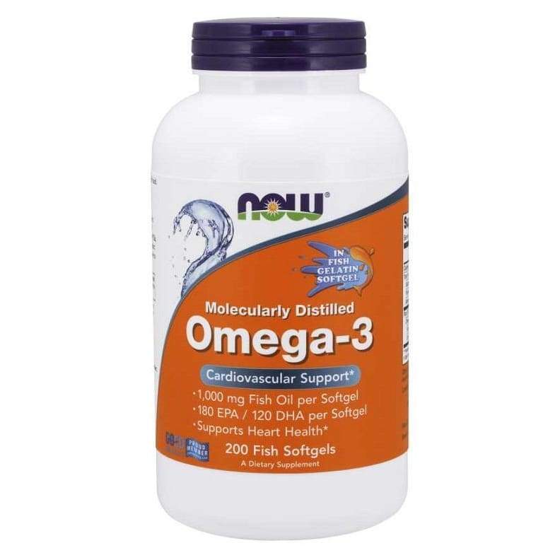 Omega-3 Molecularly Distilled - 200 fish softgels