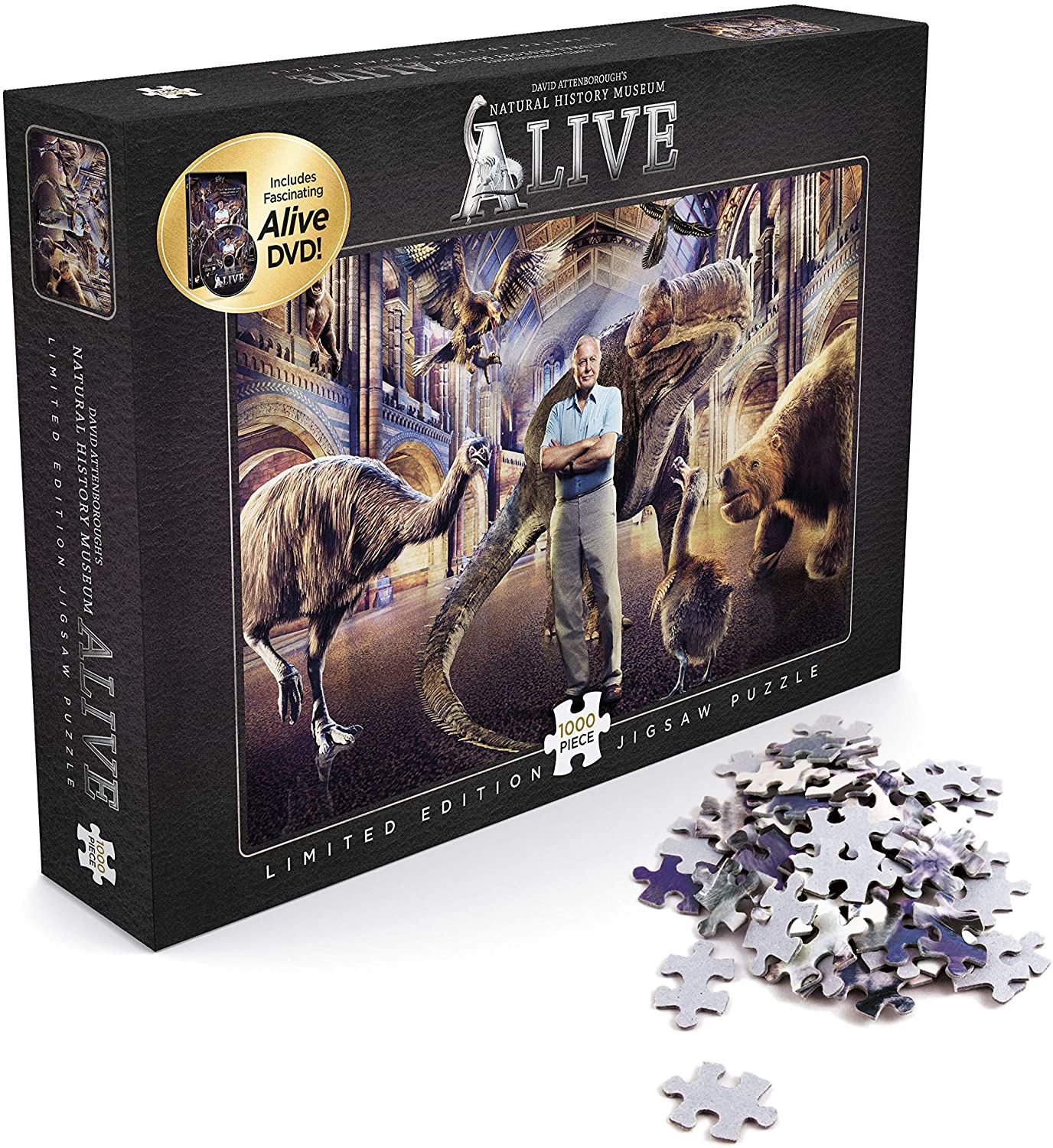 David Attenborough - Natural History Museum Alive - Puzzle 1000 + DVD