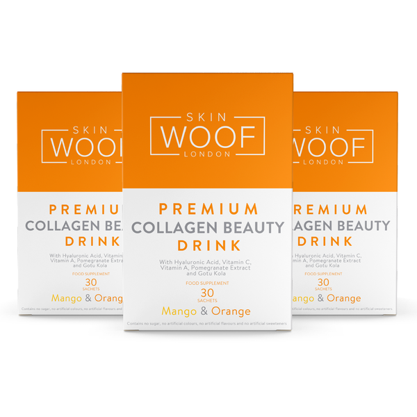 SKIN WOOF COLLAGEN BEAUTY DRINK 90 SACHETS (MANGO & ORANGE)