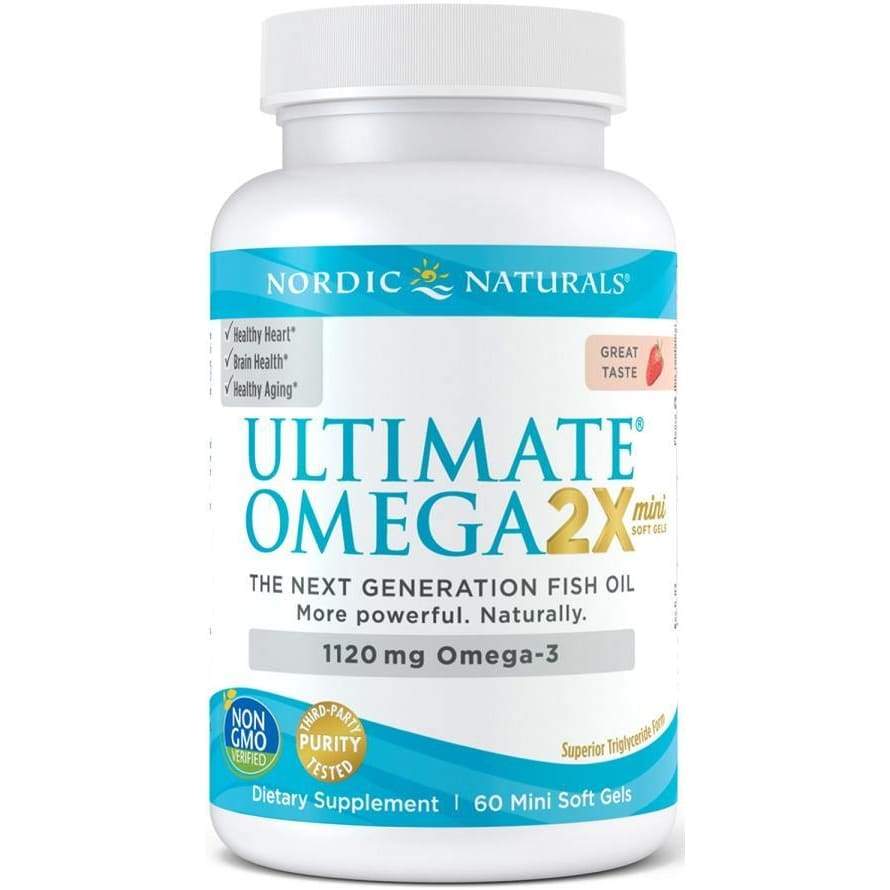 Ultimate Omega 2X Mini, 1120mg Strawberry - 60 mini softgels