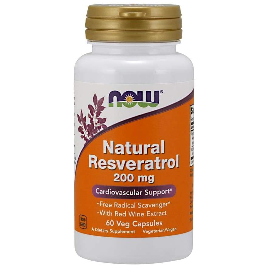 Natural Resveratrol with Red Wine Extract, 200mg - 60 vcaps