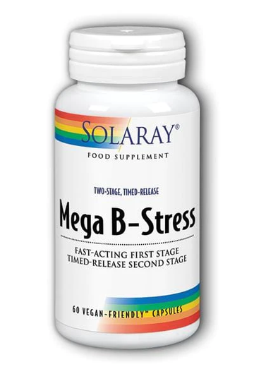 Solaray Mega B-Stress, 60 Capsules