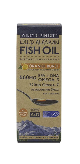 Wiley's Finest Orange Burst Liquid Fish Oil, 250ml