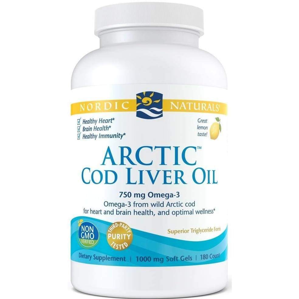 Arctic Cod Liver Oil, 750mg Lemon - 180 softgels