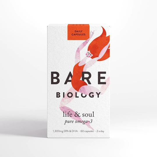 Bare Biology Life & Soul Pure Omega 3 Fish Oil Daily, 60 Capsules