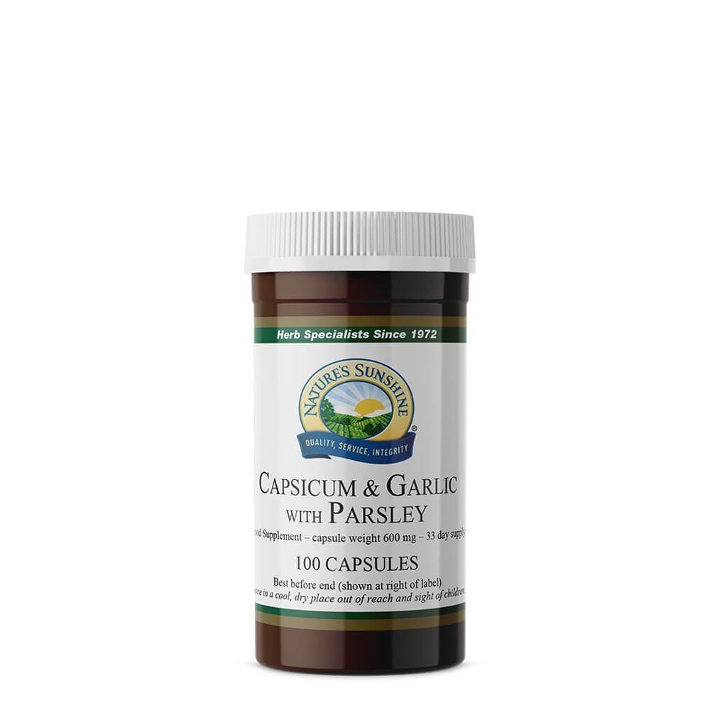 Capsicum and Garlic with Parsley (100 Capsules)