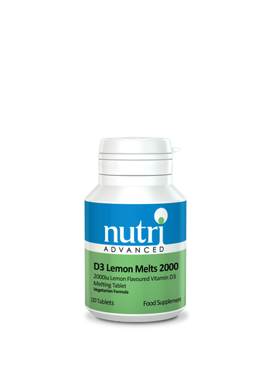 Nutri Advanced Vitamin D3 Lemon Melts 2000, 120 Tablets