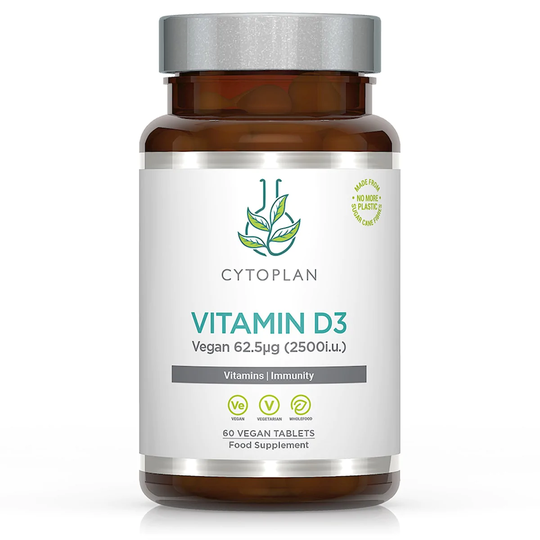 Cytoplan Wholefood Vitamin D3 Vegan- 2500iu, 60 Tablets