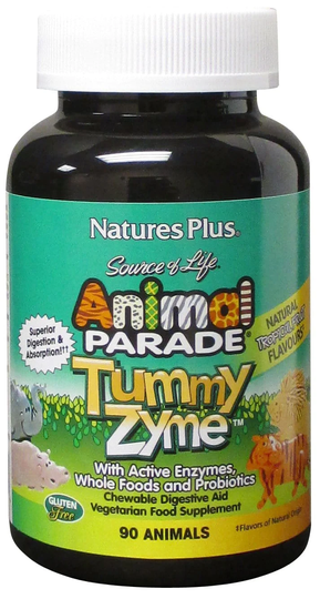 Nature's Plus Animal Parade Tummy Zyme, Tropical, 90 Chewable