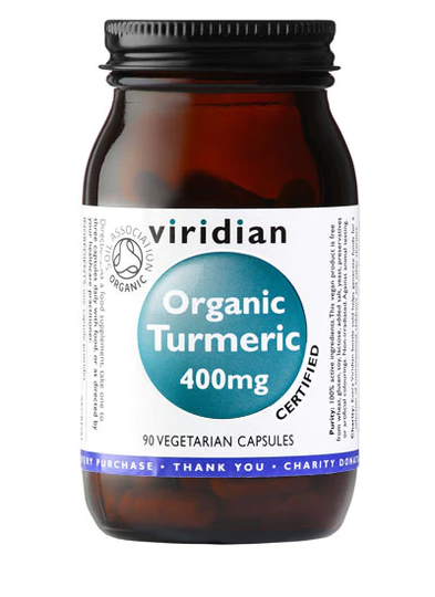 Viridian Organic Turmeric 400mg Caps 90 caps