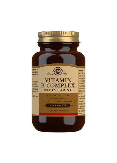 Solgar Vitamin B-Complex with Vitamin C, 100 Tablets