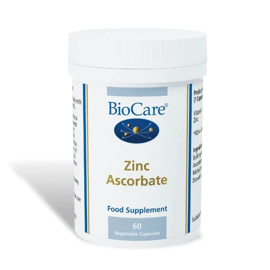 BioCare Zinc Ascorbate, 45mg, 60 VCapsules
