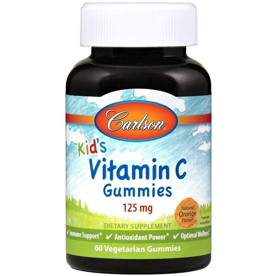 Kid's Vitamin C Gummies, 125mg Natural Orange - 60 vegetarian gummies