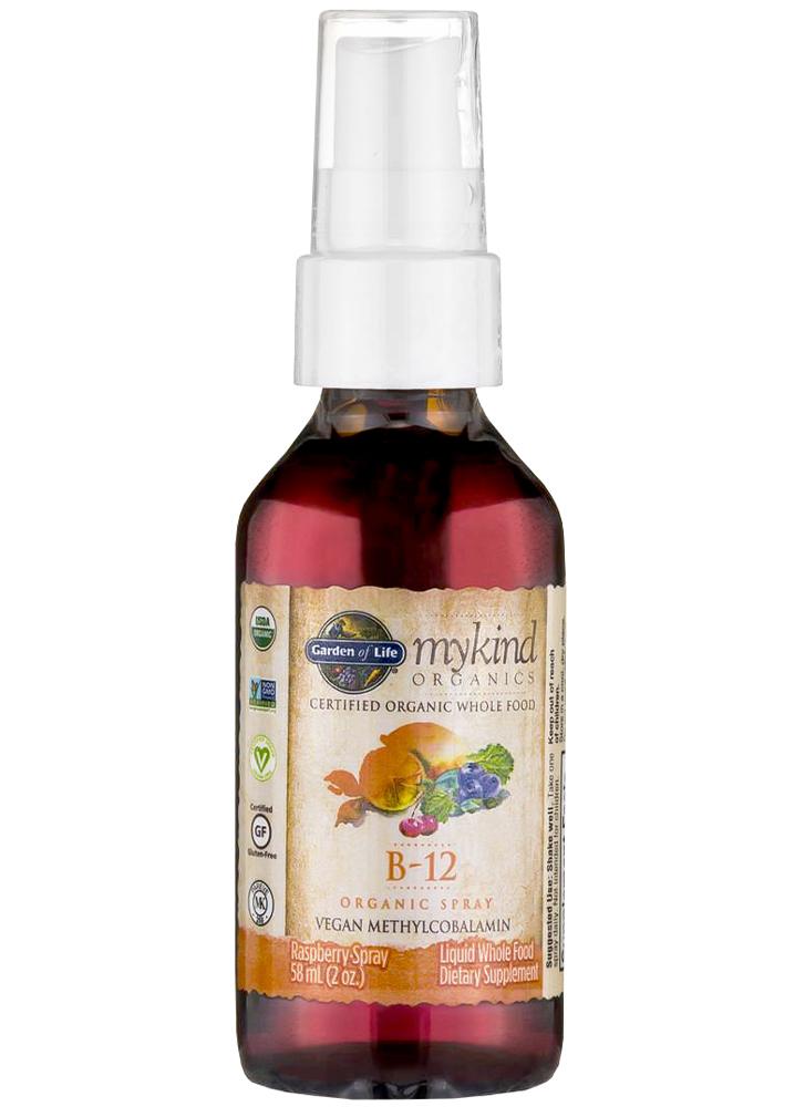 Garden Of Life mykind Organics Organic B12 Spray Raspberry