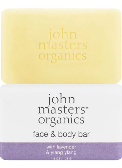 John Masters Organics Face & Body Bar with Lavender & Ylang Ylang 128g