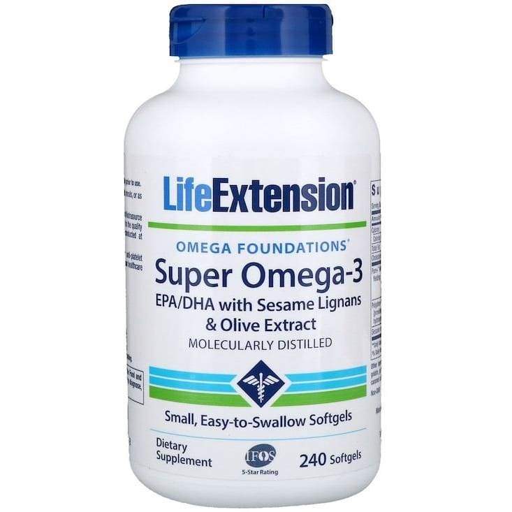 Super Omega-3 EPA/DHA with Sesame Lignans & Olive Extract - 240 softgels