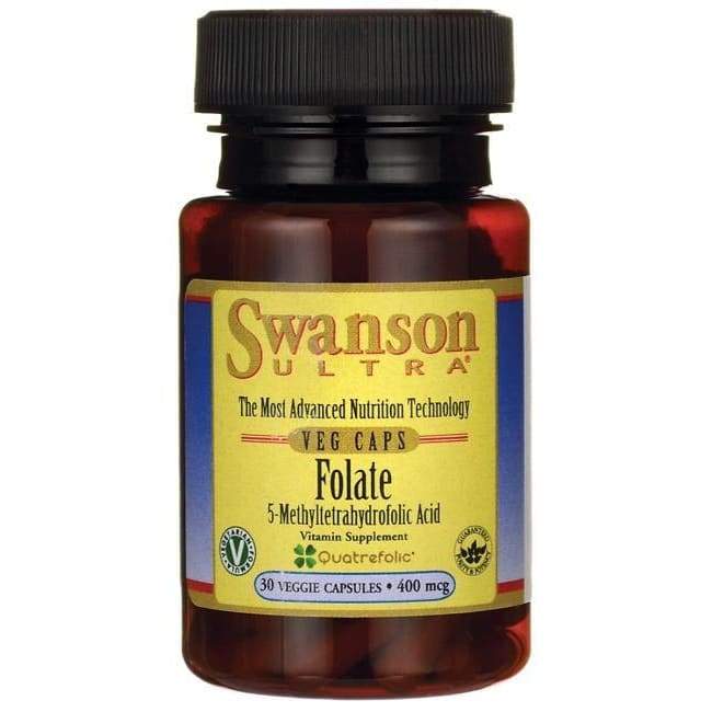 Folate (5-Methyltetrahydrofolic Acid), 400mcg - 30 vcaps
