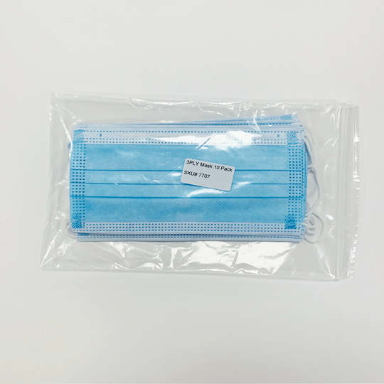 3 Ply Masks - 10 Pack