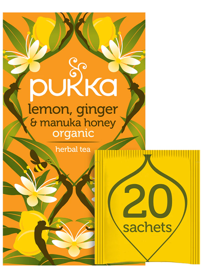 Pukka Lemon Ginger & Manuka Tea 20 sachets