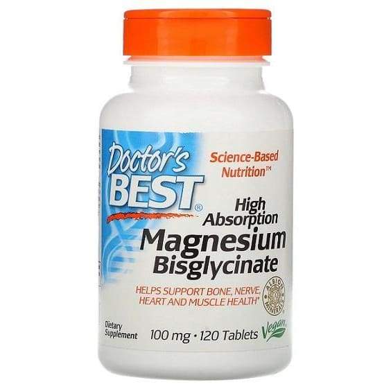 High Absorption Magnesium Bisglycinate, 100mg - 120 tablets