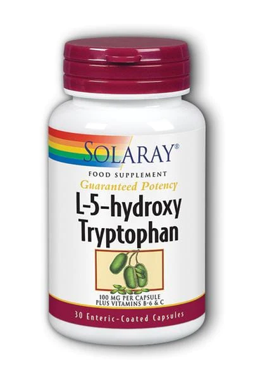 Solaray L-5-Hydroxy Tryptophan, 100mg, 30 Capsules
