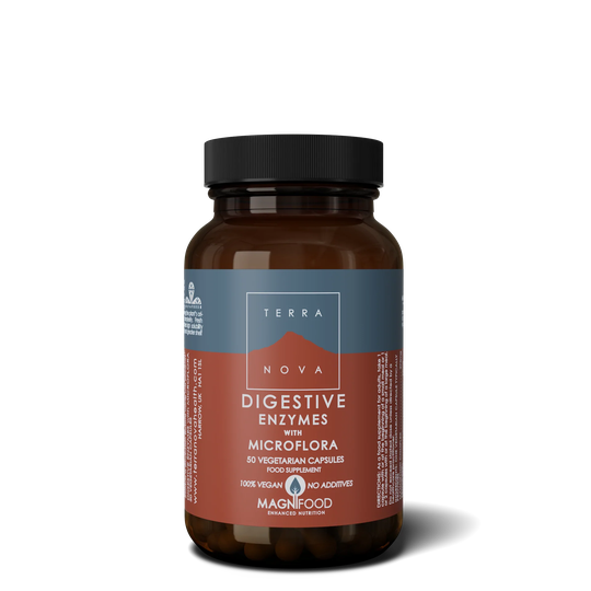 Terranova Digestive Enzymes With Microflora Complex, 50 Capsules