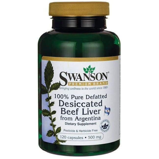 Desiccated Beef Liver, 500mg 100% Pure Defatted - 120 caps