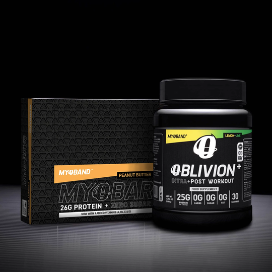 Oblivion Plus & MYOBARs ( Bars and Juice), Lemon and Lime / Peanut Butter