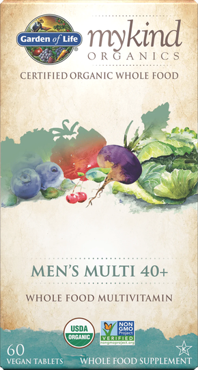Garden Of Life mykind Organic Men's 40+ Multi, 60 Tablets